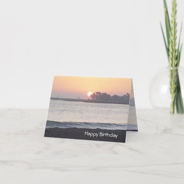 Sunrise to Sunset Birthday Greetings Card (Front)