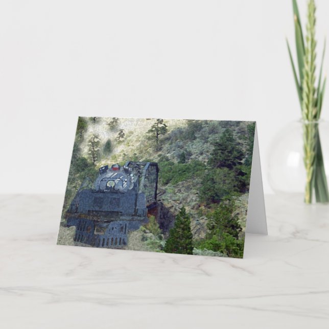 Sunrise Train Holiday Card (Front)