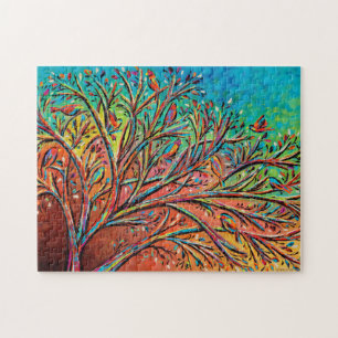 Sunrise Treetop Birds II Jigsaw Puzzle