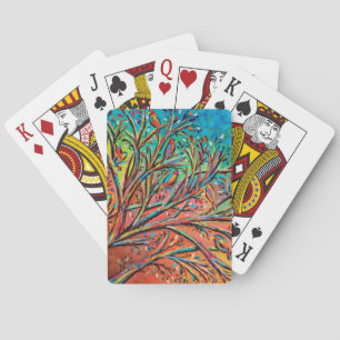 Sunrise Treetop Birds II Playing Cards