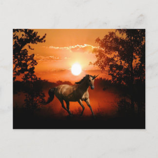 Sunrise Unicorn Postcard