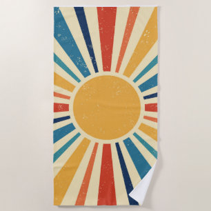Sunrise Vintage Sun Summer Pool Beach Towel
