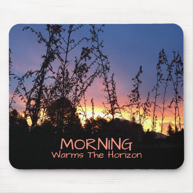 Sunrise Warms The Horizon Between Wildflower Mouse Mat (Front)