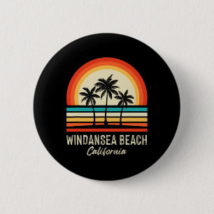 Sunrise Windansea Beach Palm Trees California Summ 6 Cm Round Badge