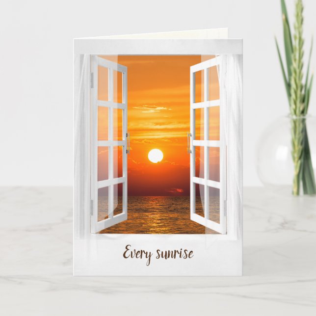 Sunrise Window Thinking of You Card (Front)