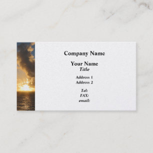 Sunrise With Clouds St. Martin Business Card