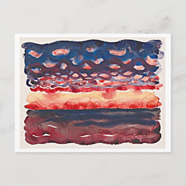 Sunrise with Little Clouds, Georgia O'Keeffe,      Postcard (Front)