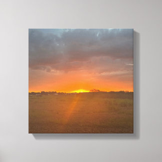 Sunrise with Rain Canvas Print