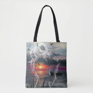 Sunrise Woman Tote Bag