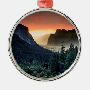 Sunrise Yosemite National Park Metal Tree Decoration