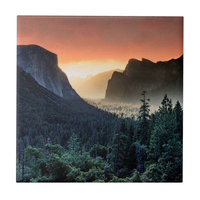Sunrise | Yosemite National Park Tile (Front)