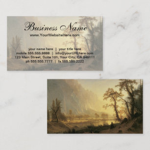 Sunrise, Yosemite Valley by Albert Bierstadt Business Card