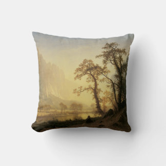 Sunrise, Yosemite Valley by Albert Bierstadt Cushion