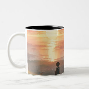 Sunrises and sunsets nature's daily masterpiece Two-Tone coffee mug