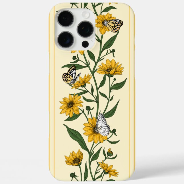 Sunroot floral stripe on off white Case-Mate iPhone case (Back)