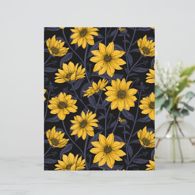 Sunroot, wild sunflower in yellow and blue (Standing Front)
