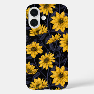 Sunroot, wild sunflower in yellow and blue iPhone 16 case