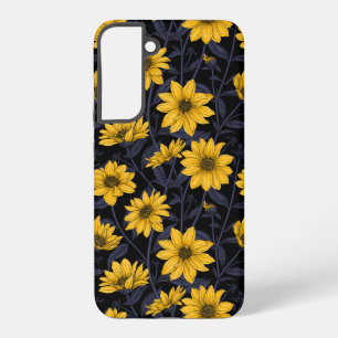 Sunroot, wild sunflower in yellow and blue samsung galaxy case