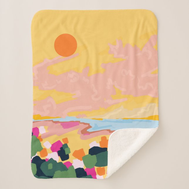 Sun's Embrace Sherpa Blanket (Front)
