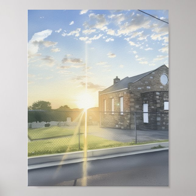 Sun's Glare in the Morning Poster (Front)