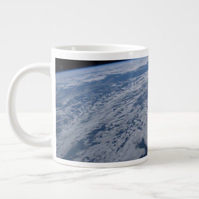 Sun's Glint Beaming On The South Pacific Ocean. Large Coffee Mug (Left)