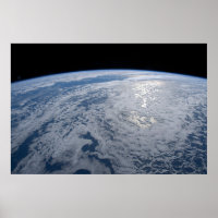Sun's Glint Beaming On The South Pacific Ocean.