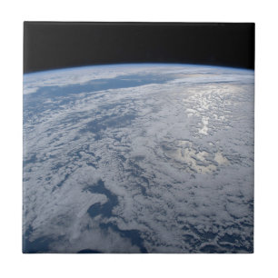 Sun's Glint Beaming On The South Pacific Ocean. Tile