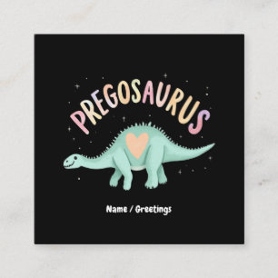 Sun's Out Bumps Out Groovy Pregosaurus Funny Dino Square Business Card