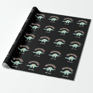 Sun's Out Bumps Out Groovy Pregosaurus Funny Dino Wrapping Paper