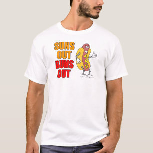 Suns Out Buns Out Funny Hot Dog T-Shirt