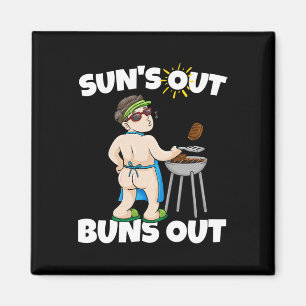 Suns Out Buns Out I Rbecue Pulled Pork Steak Bbq G Magnet
