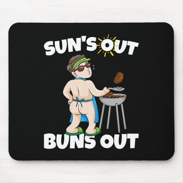 Suns Out Buns Out I Rbecue Pulled Pork Steak Bbq G Mouse Mat (Front)