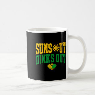 Suns out dinks out pickleball vintage paddle sport coffee mug