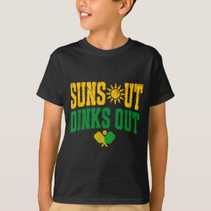 Suns out dinks out pickleball vintage paddle sport T-Shirt