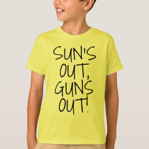 Sun's Out Guns Out, Funny Kids Boys Muscle Tank