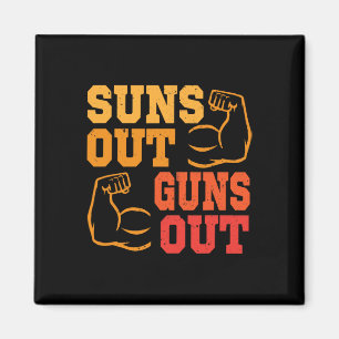 Suns Out Guns Out Out Muscles Bodybuilding Weightl Magnet
