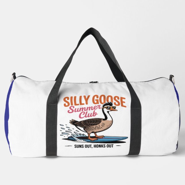 Suns Out, Honks Out" - Silly Goose Surfing  Duffle Bag (Front)