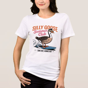 Suns Out, Honks Out" - Silly Goose Surfing  Tri-Blend Shirt