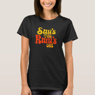Sun's Out Rum's Out Spring Or Summer Break Beach V T-Shirt