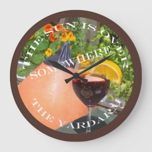 Sun's Over the Yardarm Large Clock