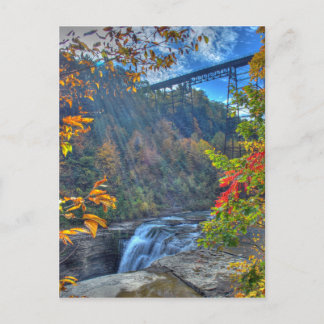 Suns Rays Over The Falls Postcard