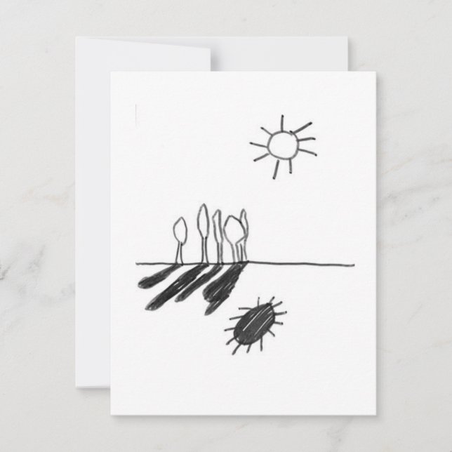 Sun's Shadow - A study - 1 RSVP Card (Front)