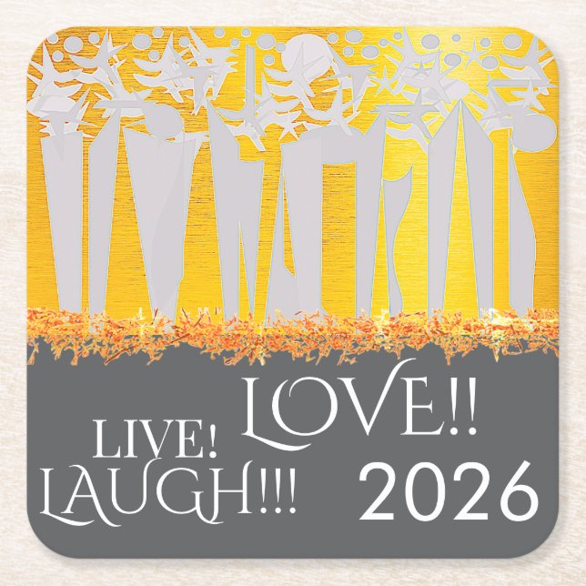 SUNS! SUNSHINE! HOLIDAYS IN CENTRAL PARK! :) SQUARE PAPER COASTER (Front)