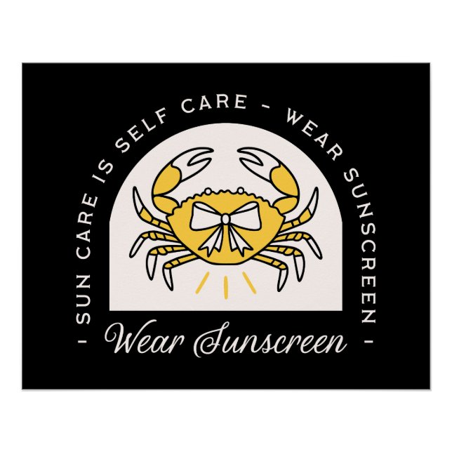Sunscreen spf skin cancer prevention awareness poster (Front)