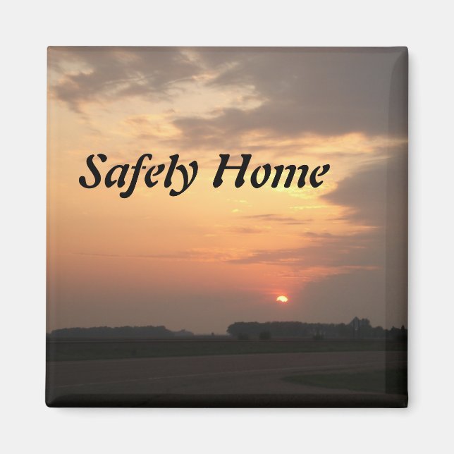 sunset3, Safely Home Magnet (Front)