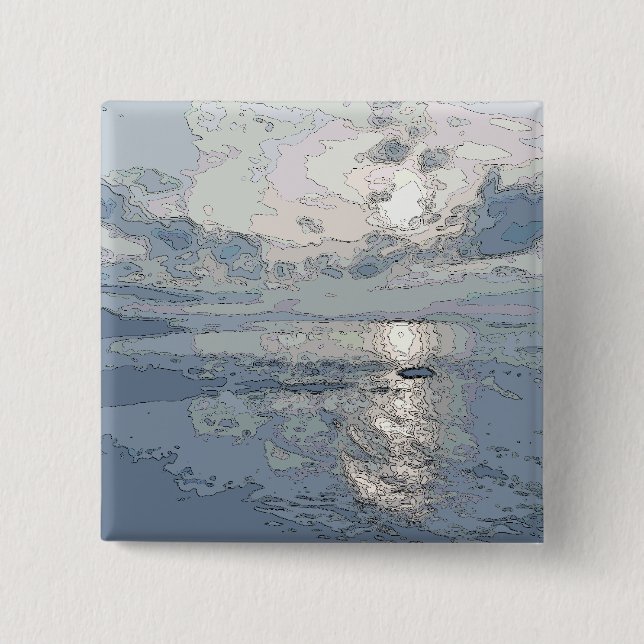 SUNSET 15 CM SQUARE BADGE (Front)