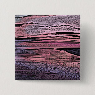 SUNSET 15 CM SQUARE BADGE