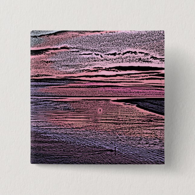 SUNSET 15 CM SQUARE BADGE (Front)