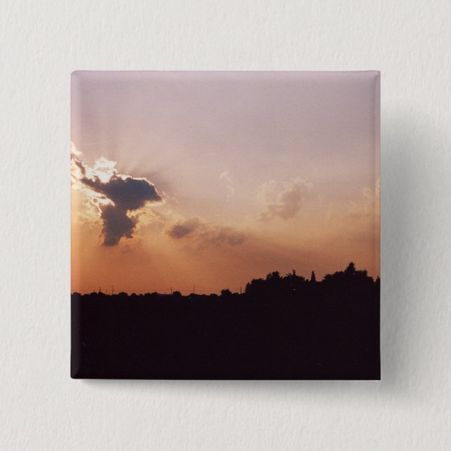 Sunset 15 Cm Square Badge (Front)