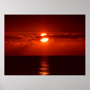 sunset-205717 sunset, cloud, clouds, sky, red, clo poster
